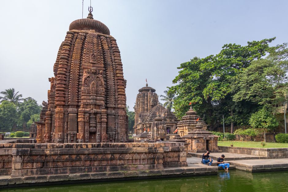 The intricately carved torana gateway of the Mukteshwar Temple in Bhubaneswar