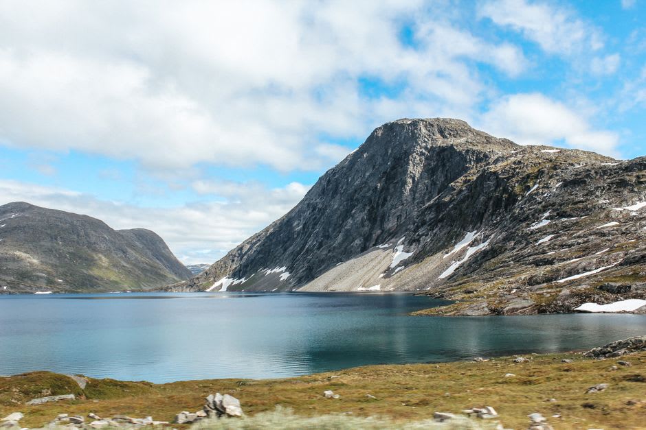 The screes of Illgill Head dropping steeply into the dark water of Wastwater