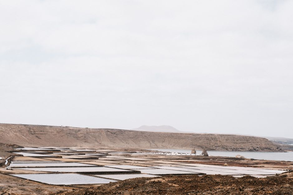 Traditional salt pans cut into the rock along the Enfeh peninsula