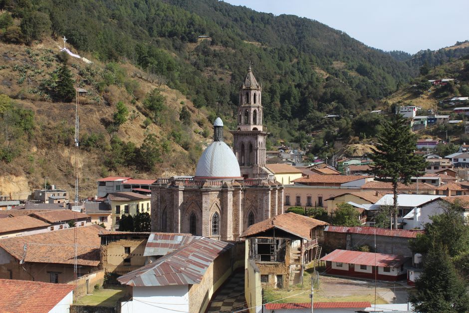 The colonial-era parish church at the main plaza of Jocotitlan in Estado de México