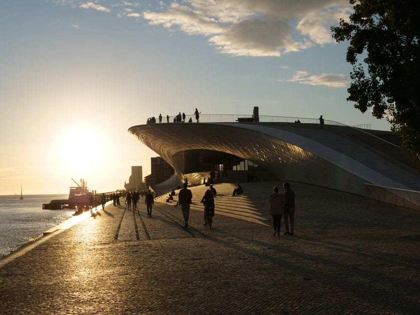 Modern Côa Museum building overlooking the Côa and Douro river confluence near Foz Côa