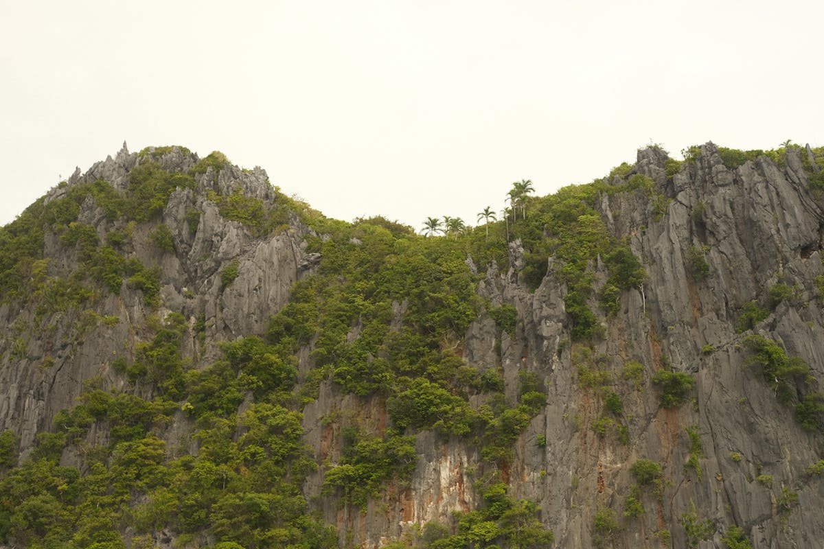 Limestone karsts and emerald water in El Nido's hidden lagoons