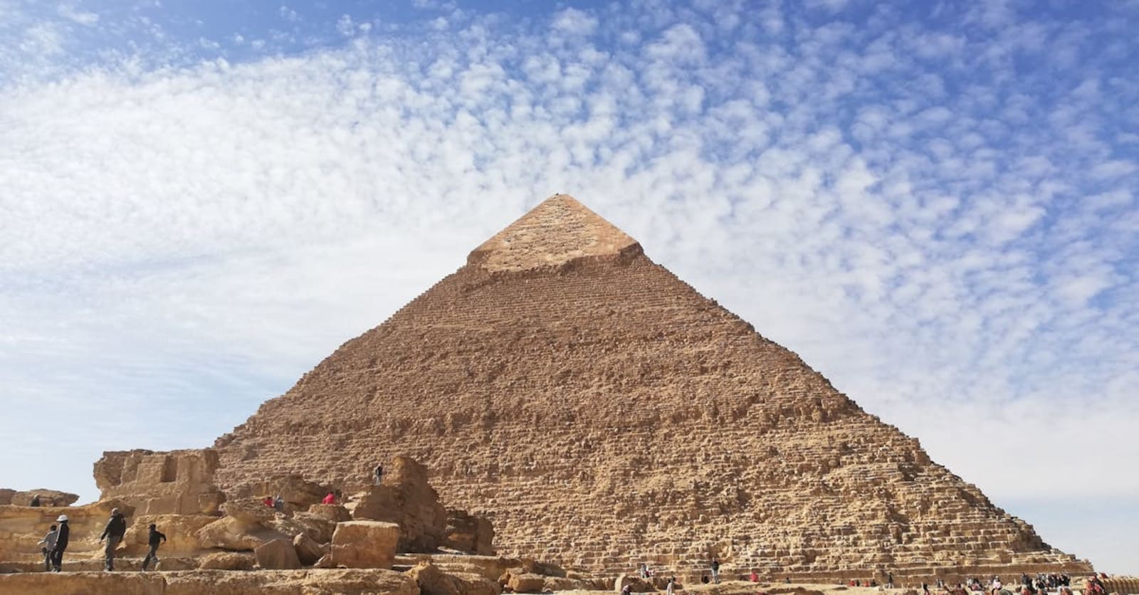 Egypt travel guide layout with pyramids and Nile photography