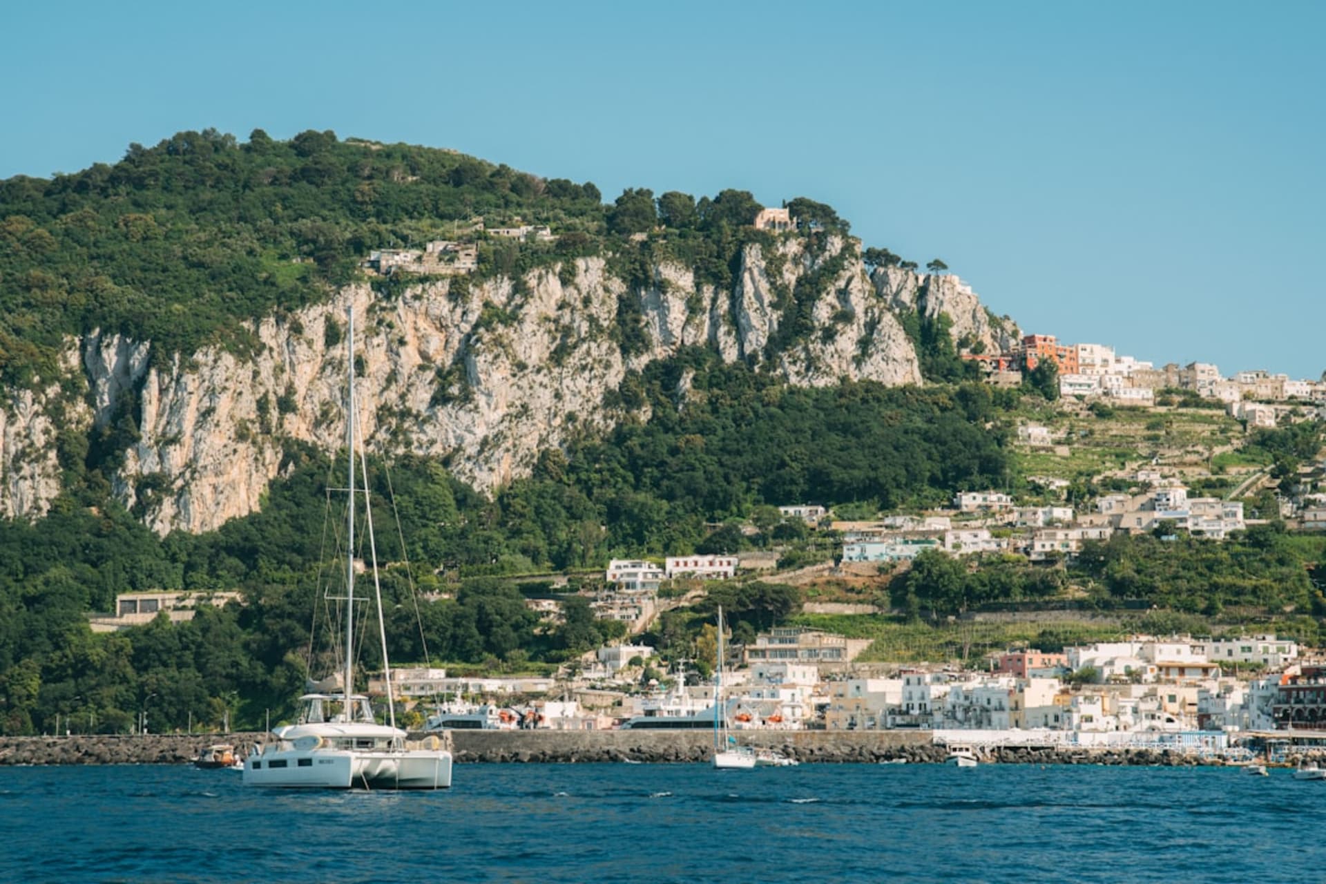 The hilltop town of Scala overlooking the ravine toward Ravello on the Amalfi Coast