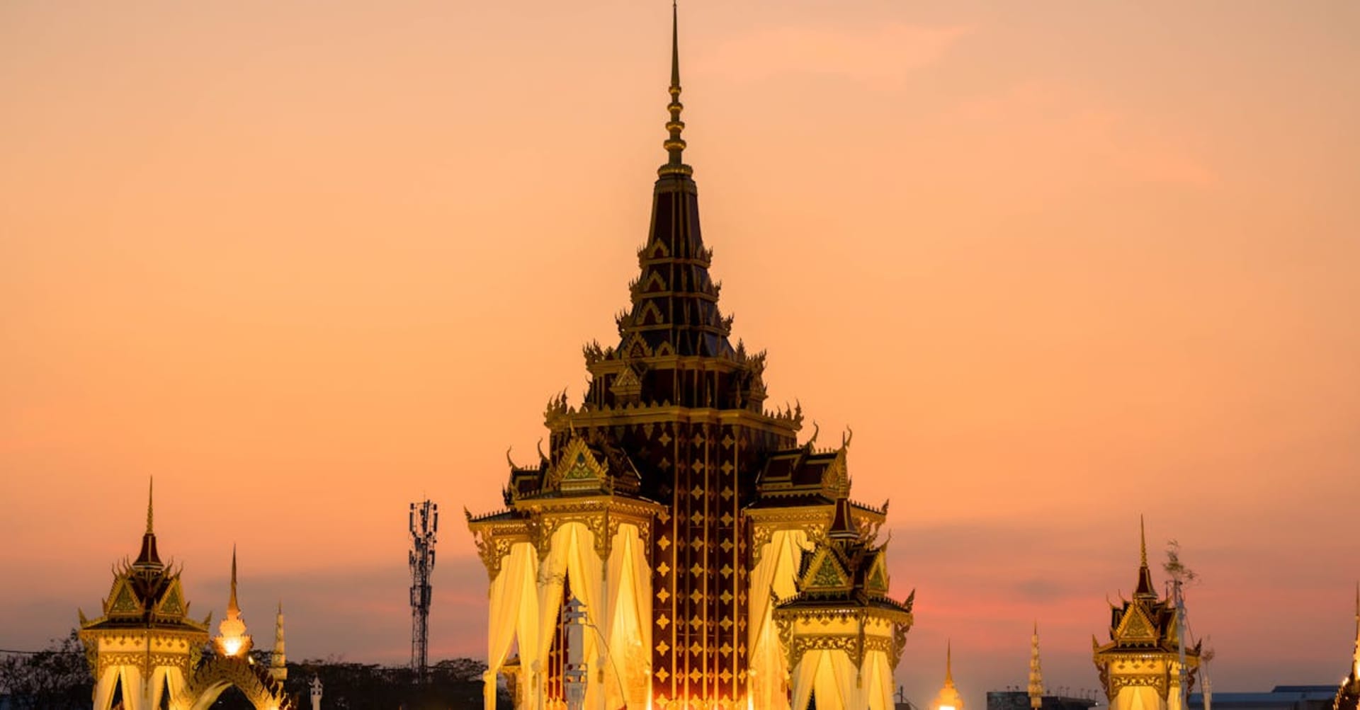 French colonial architecture along the Sangker River in Battambang