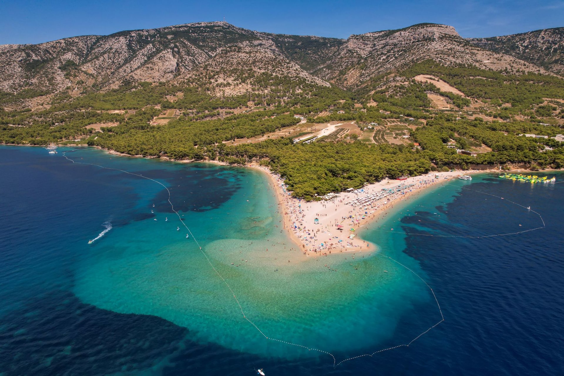 Dingač vineyards on near-vertical south-facing limestone slopes above the Adriatic, Pelješac peninsula