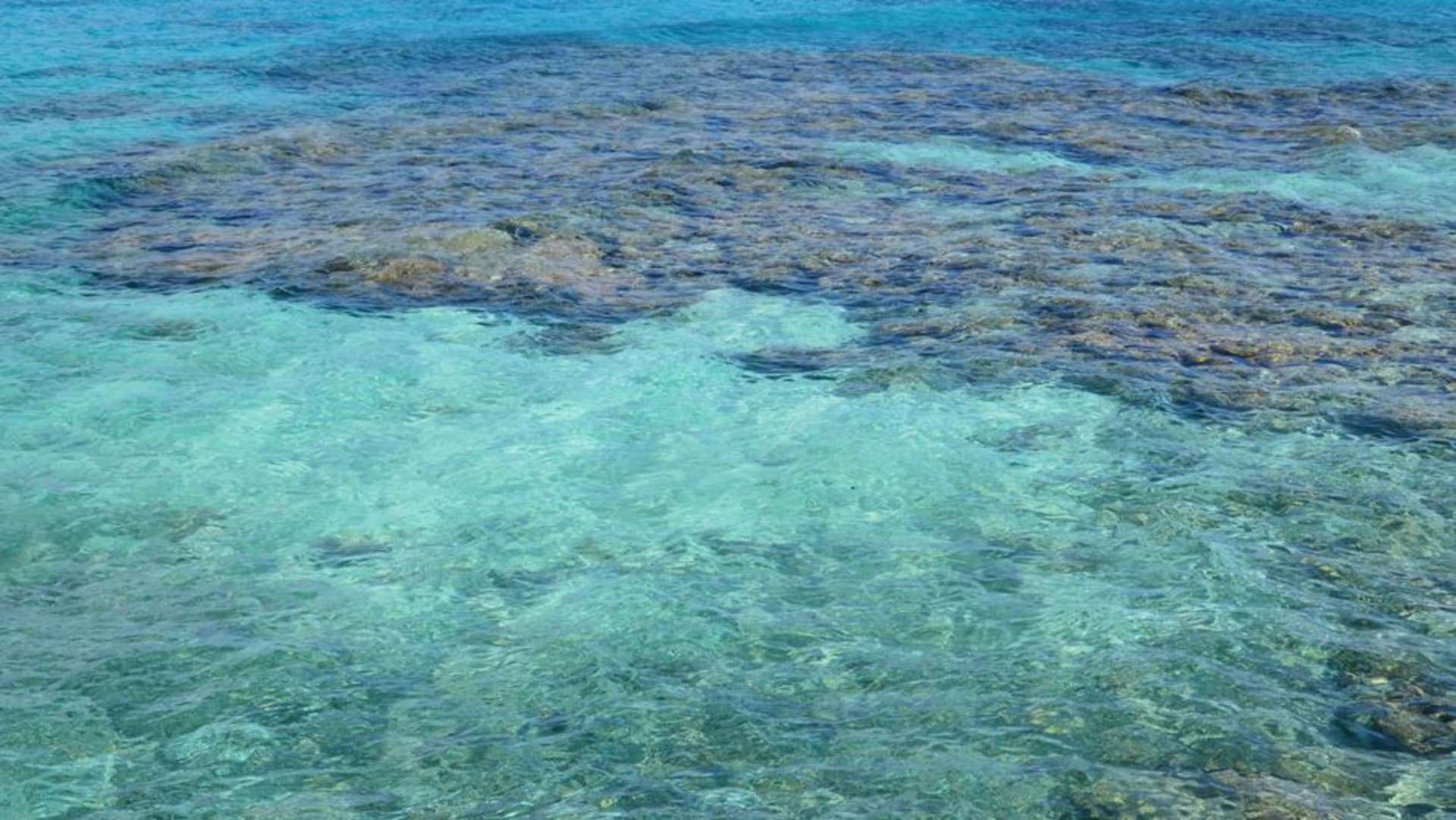 Turquoise water and a coral reef off the coast of Pulau Weh near Sabang