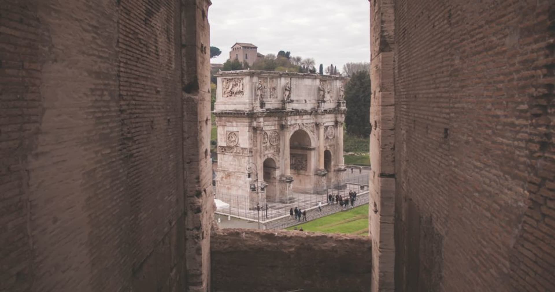 The Arco di Augusto gateway in Fano with its weathered Roman stonework
