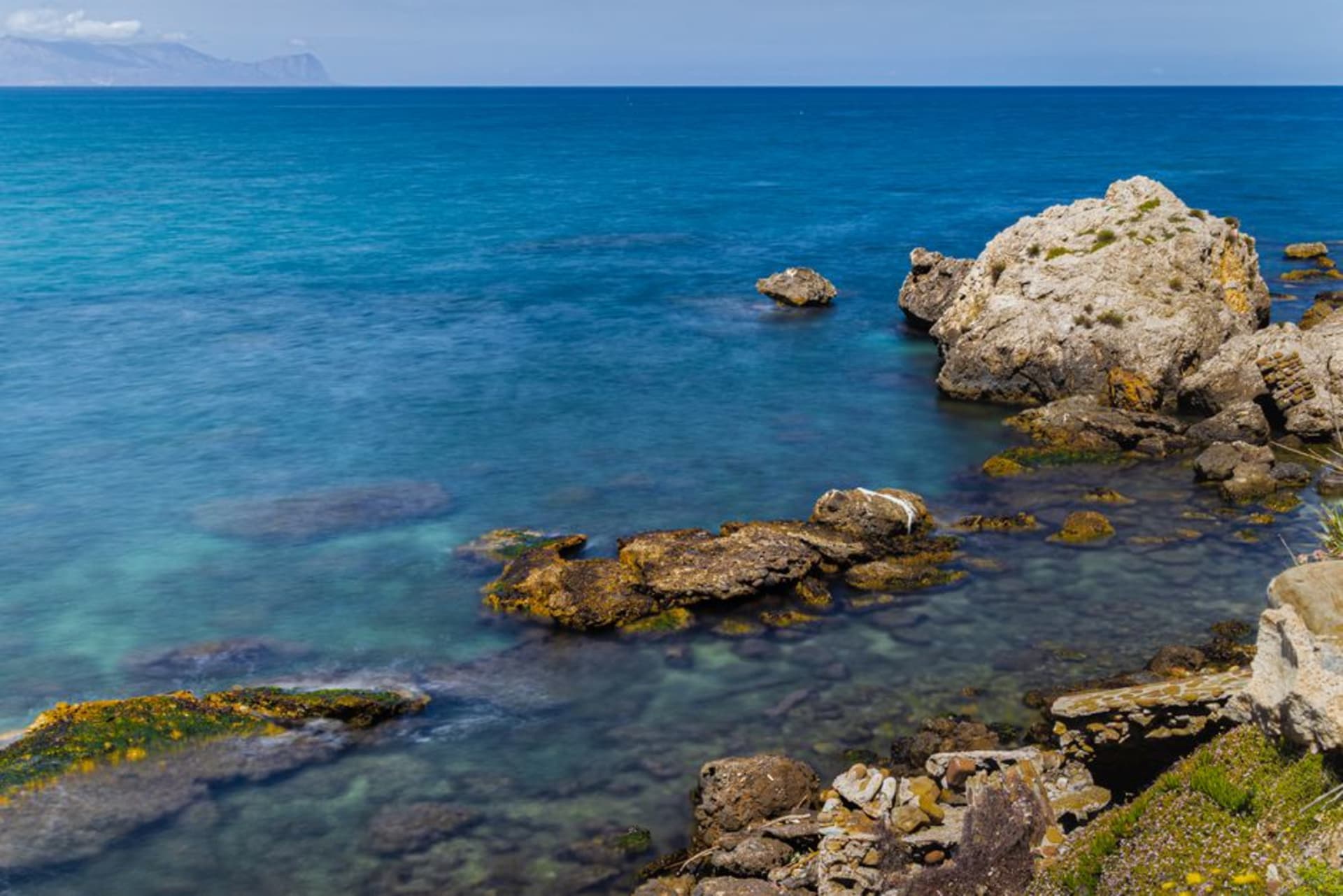 The rugged Tyrrhenian coastline of Maratea with cliffs dropping into turquoise water