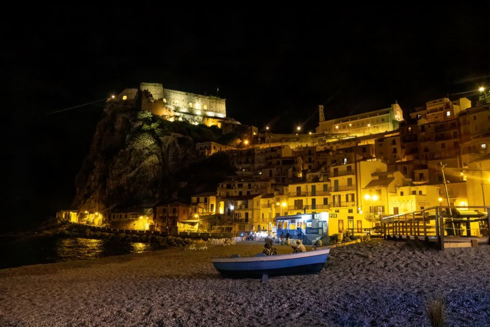 Scilla's Chianalea fishing quarter with houses built directly into the sea