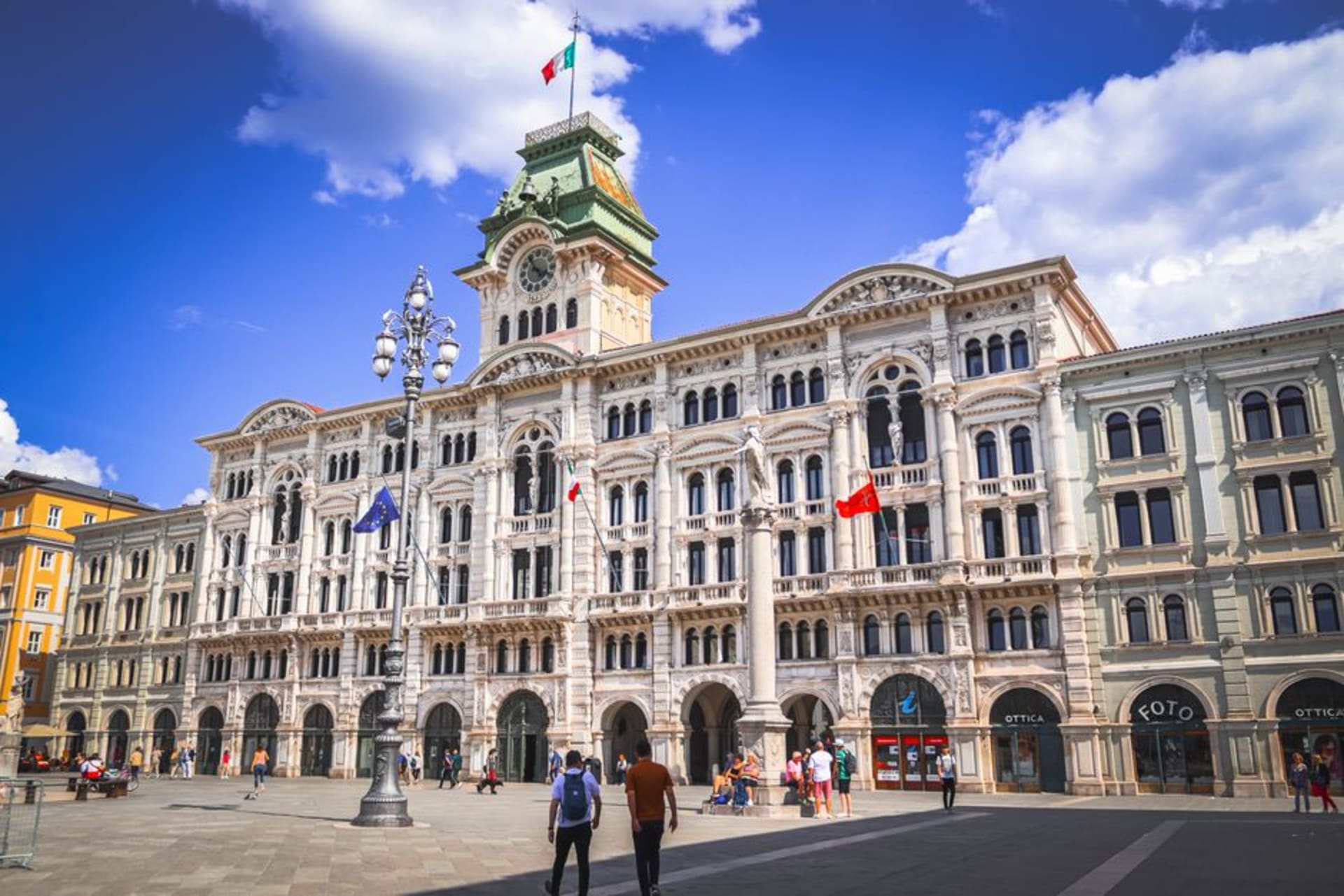 Trieste's grand Piazza Unità d'Italia opening directly onto the Adriatic Sea