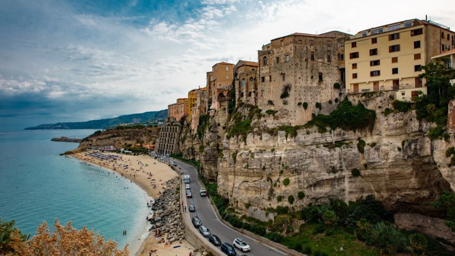 Tropea's cliffside old town overlooking the turquoise waters of the Tyrrhenian Sea