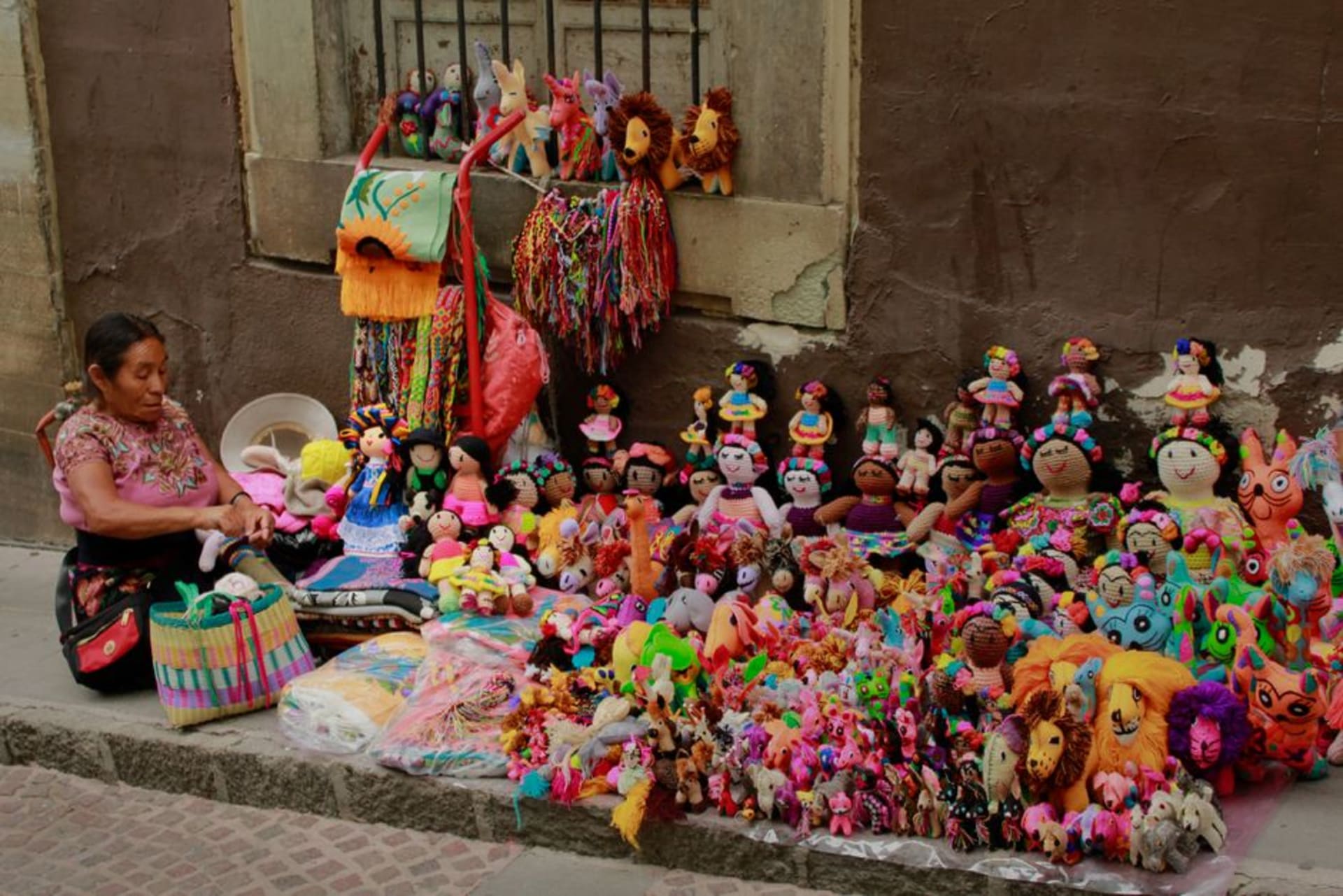 Street lined with wooden furniture workshops in Apaseo el Alto, Guanajuato