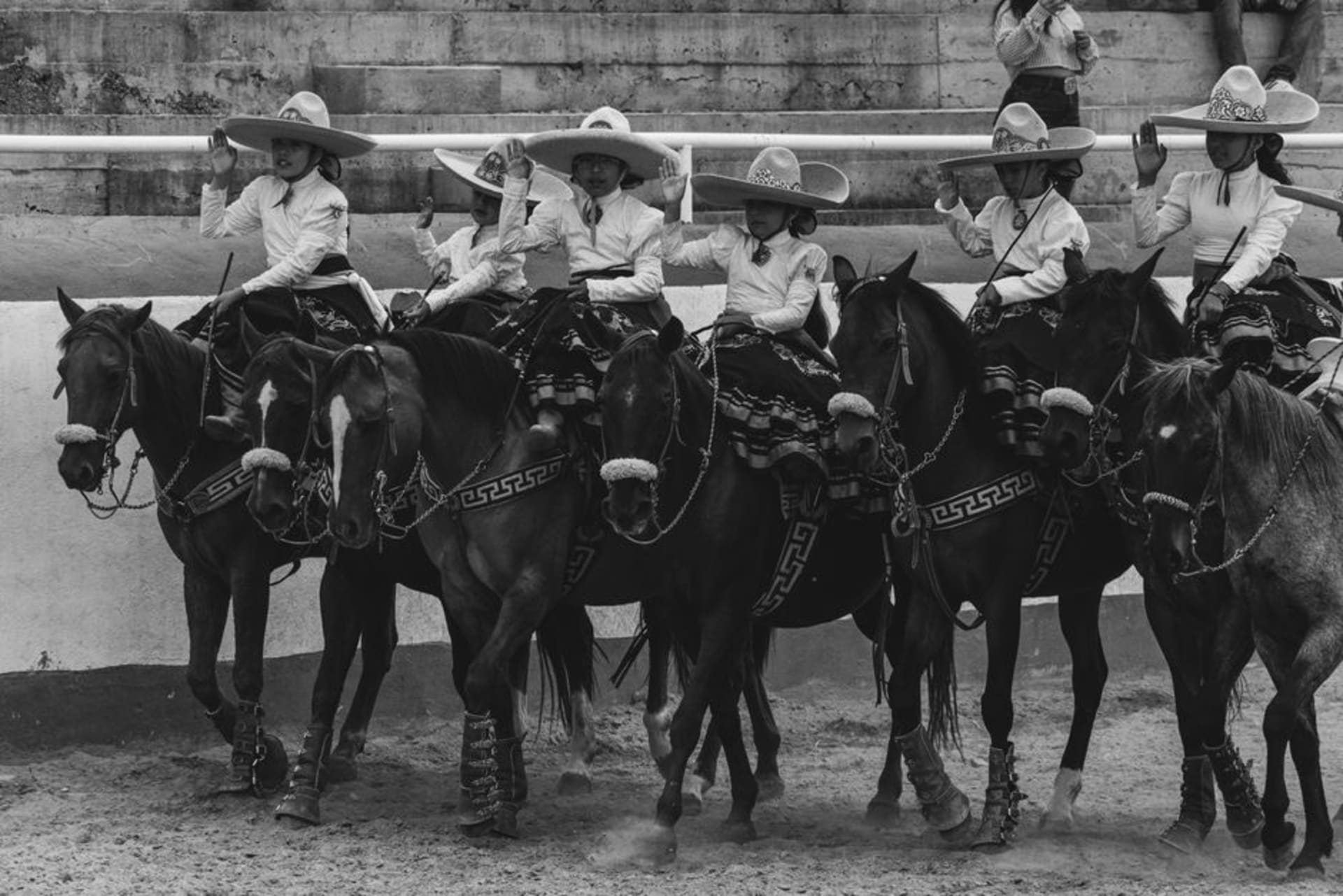 Charro rider in silver-studded suit performing at the Feria de San Marcos, Jalisco