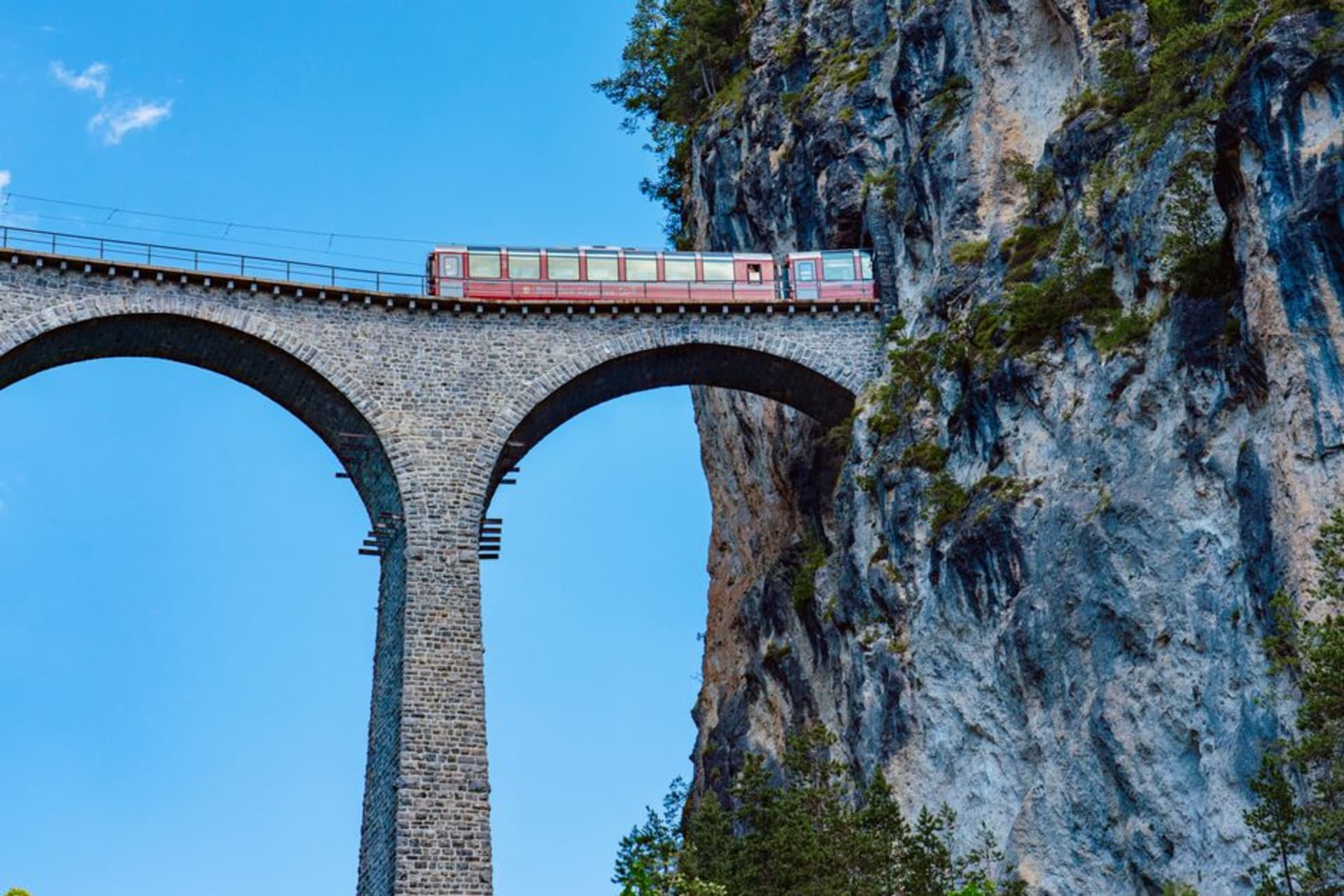 The La Polvorilla Viaduct stretching across the puna landscape near San Antonio de los Cobres