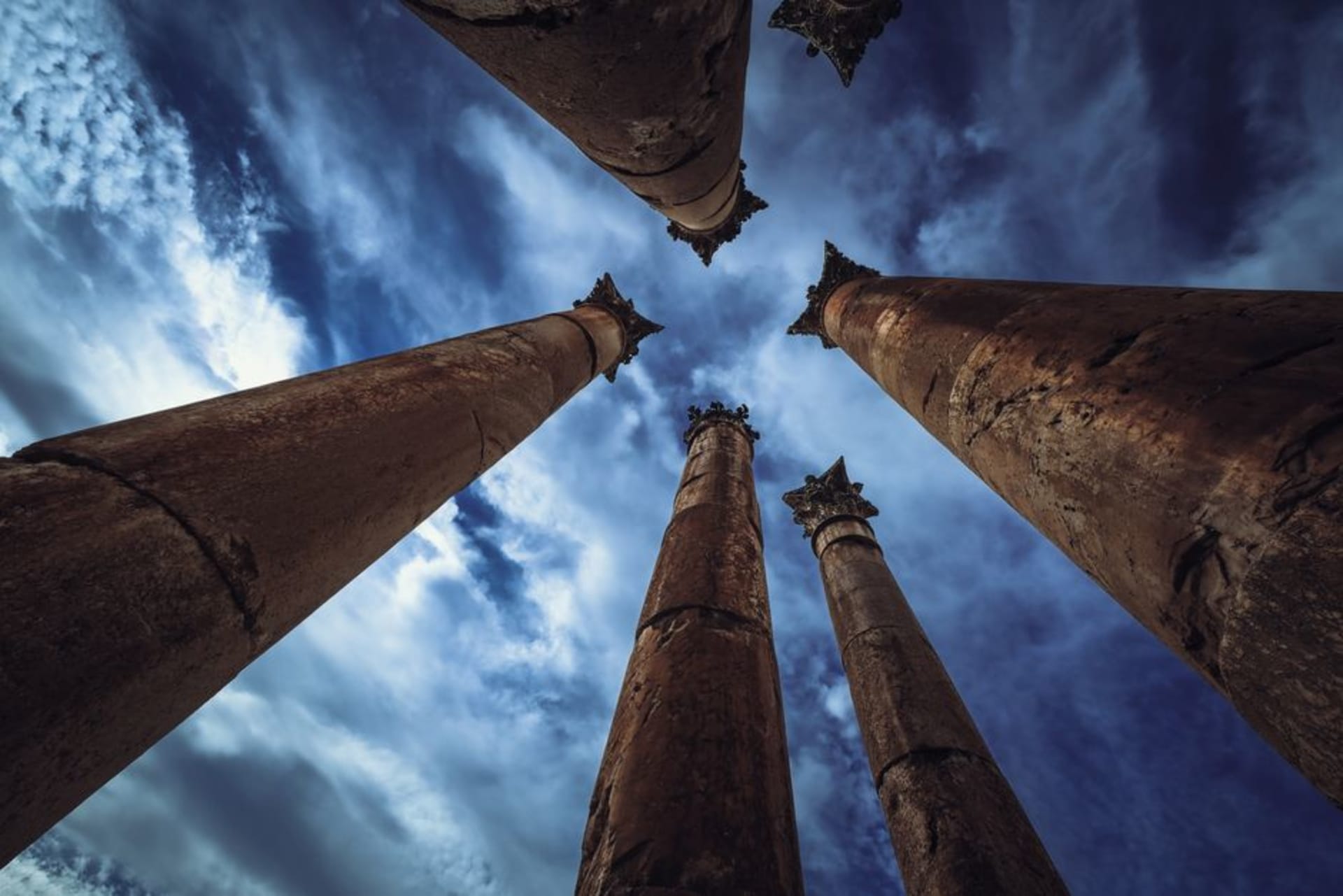 A stork's nest perched atop an ancient column at the ruins of the Temple of Artemis near Selcuk
