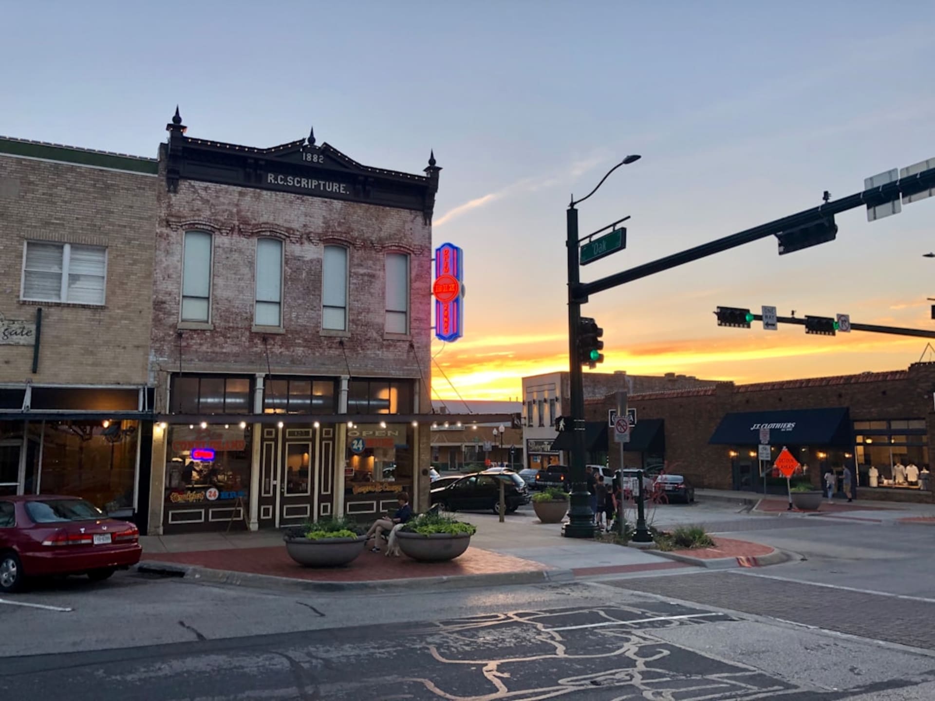 Main Street in Breckenridge with painted Victorian buildings and the Tenmile Range behind