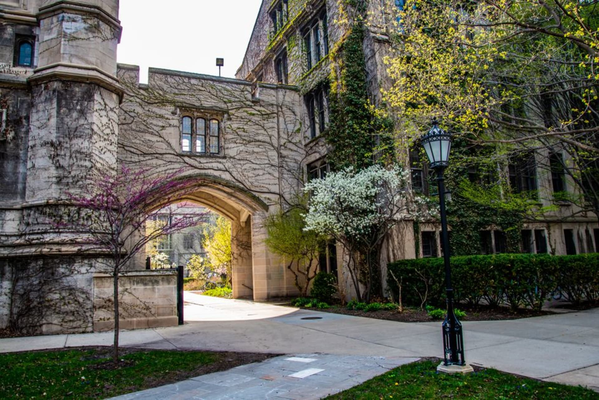 Historic limestone buildings on the Dickinson College campus in Carlisle, Pennsylvania