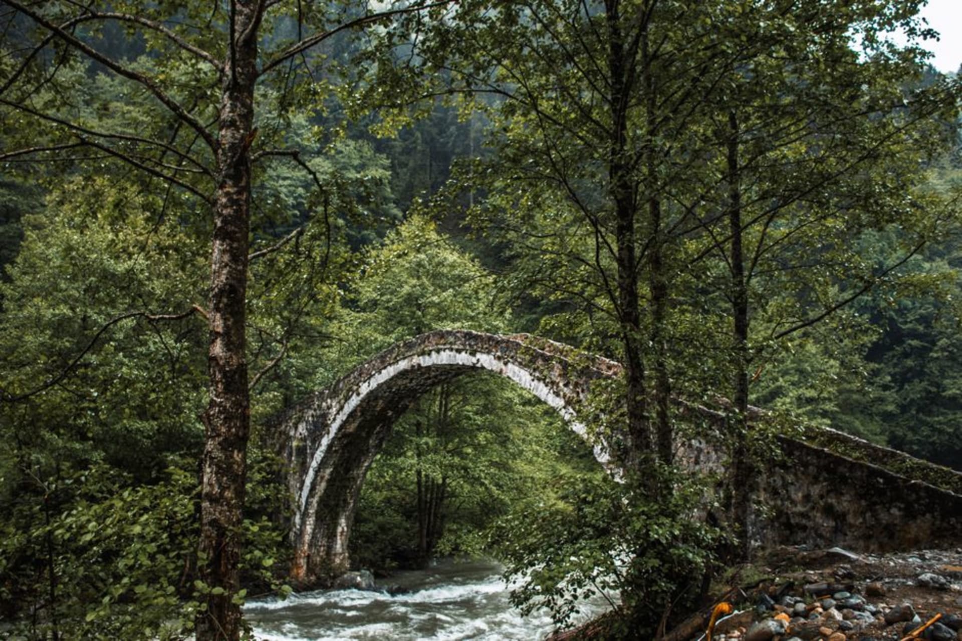 The Keystone limestone bridge over the Turkey River in Elkader, Iowa
