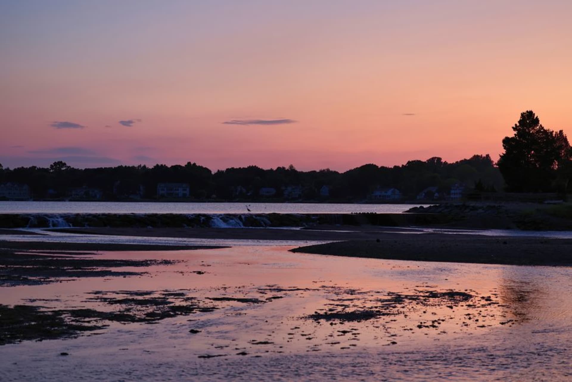 The tidal Squamscott River running past downtown Exeter, New Hampshire