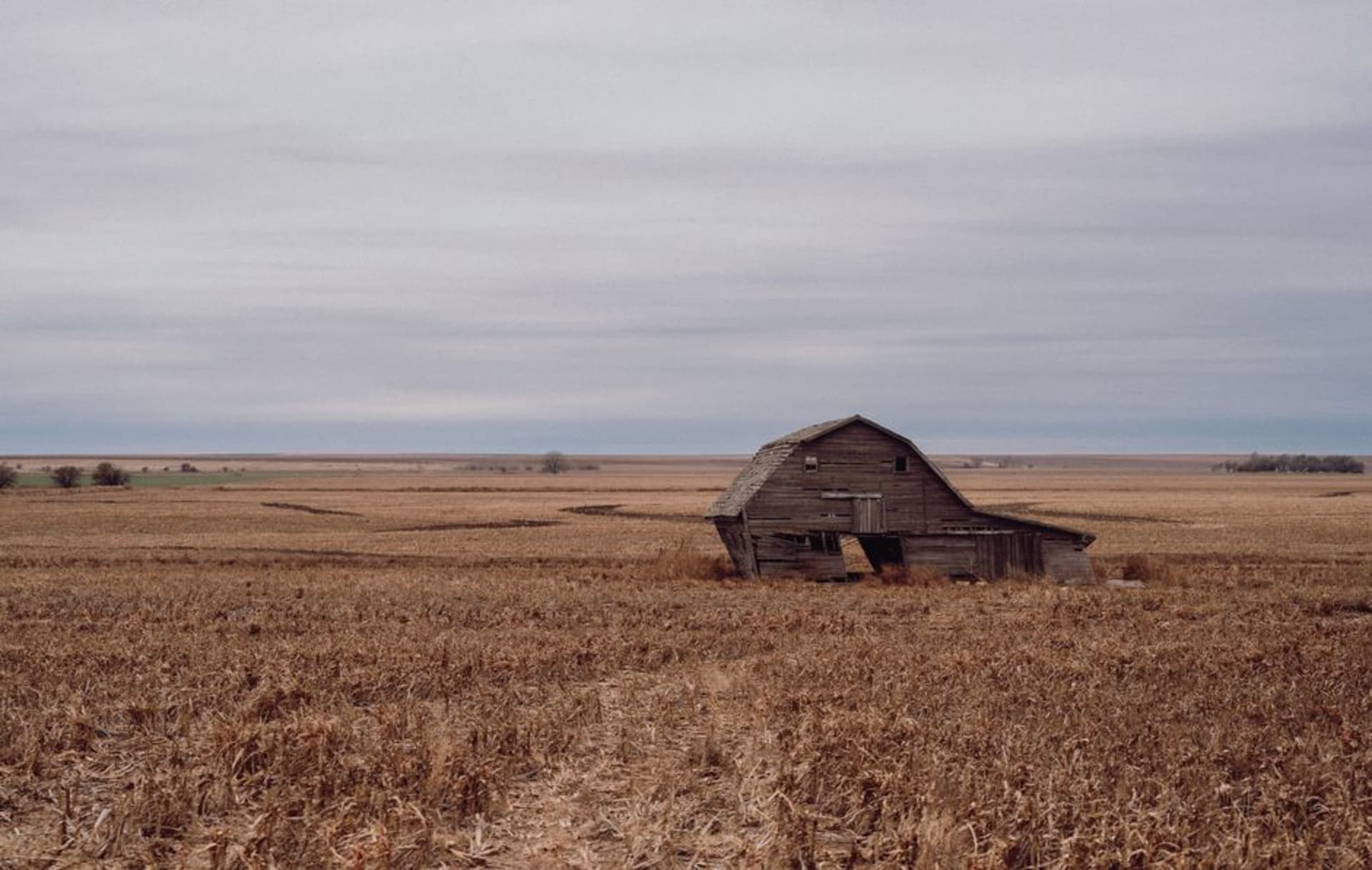 The Fremont Dinner Train passing through farmland near Fremont, Nebraska