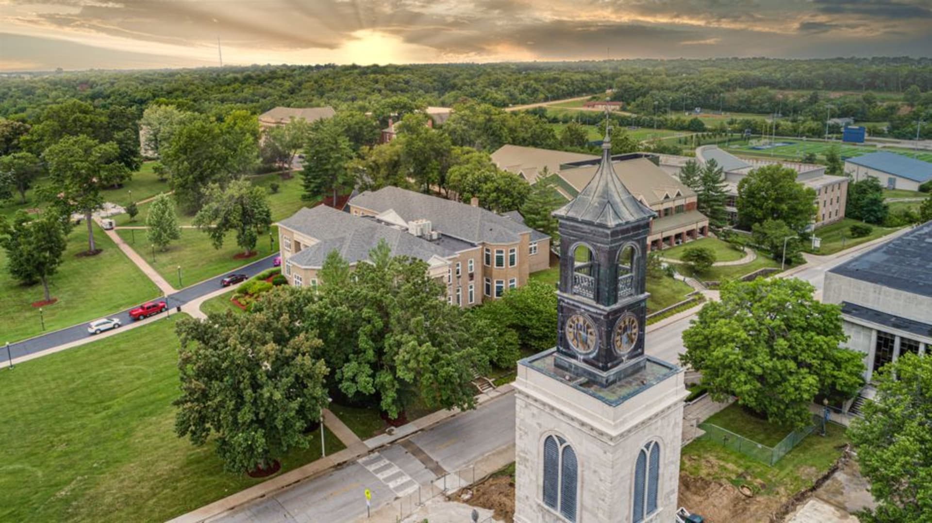 The rebuilt Christopher Wren church at the National Churchill Museum in Fulton, Missouri