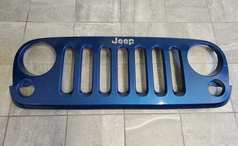 OEM Jeep Wrangler JK Front Grille – Hydro Blue (2007–2018)