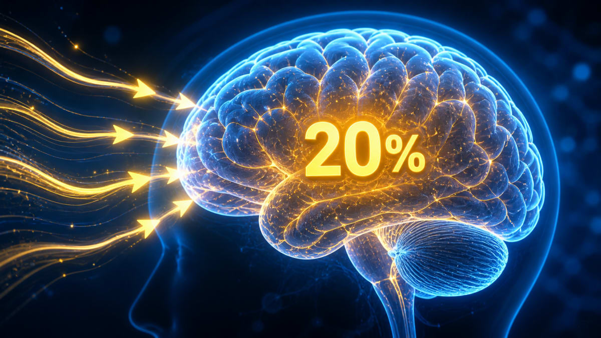 الدماغ يستهلك 20% من طاقة الجسم