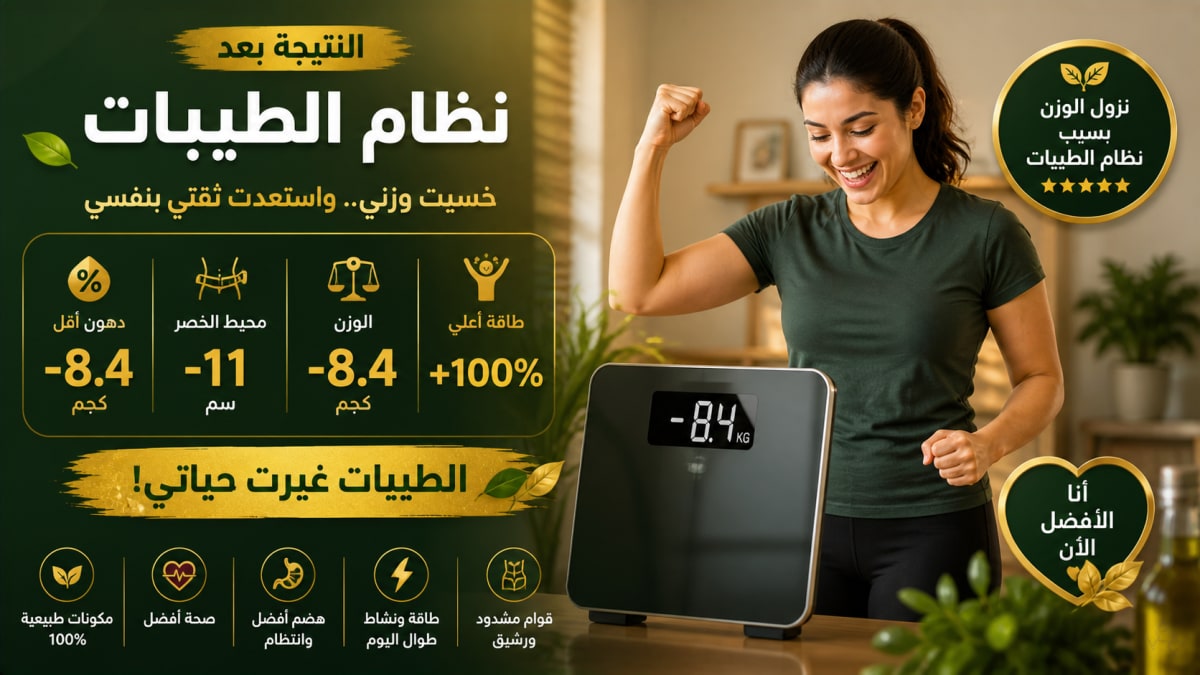 النتائج النهائية بعد 30 يوم من خطة الطيبات للتخسيس