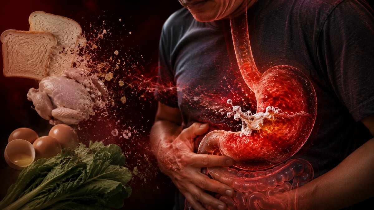 تأثير الأطعمة الممنوعة على المعدة والجهاز الهضمي في نظام الطيبات