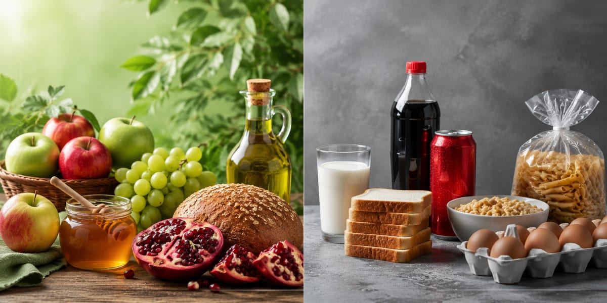 Comparison between allowed and forbidden foods in Al-Tayebaat