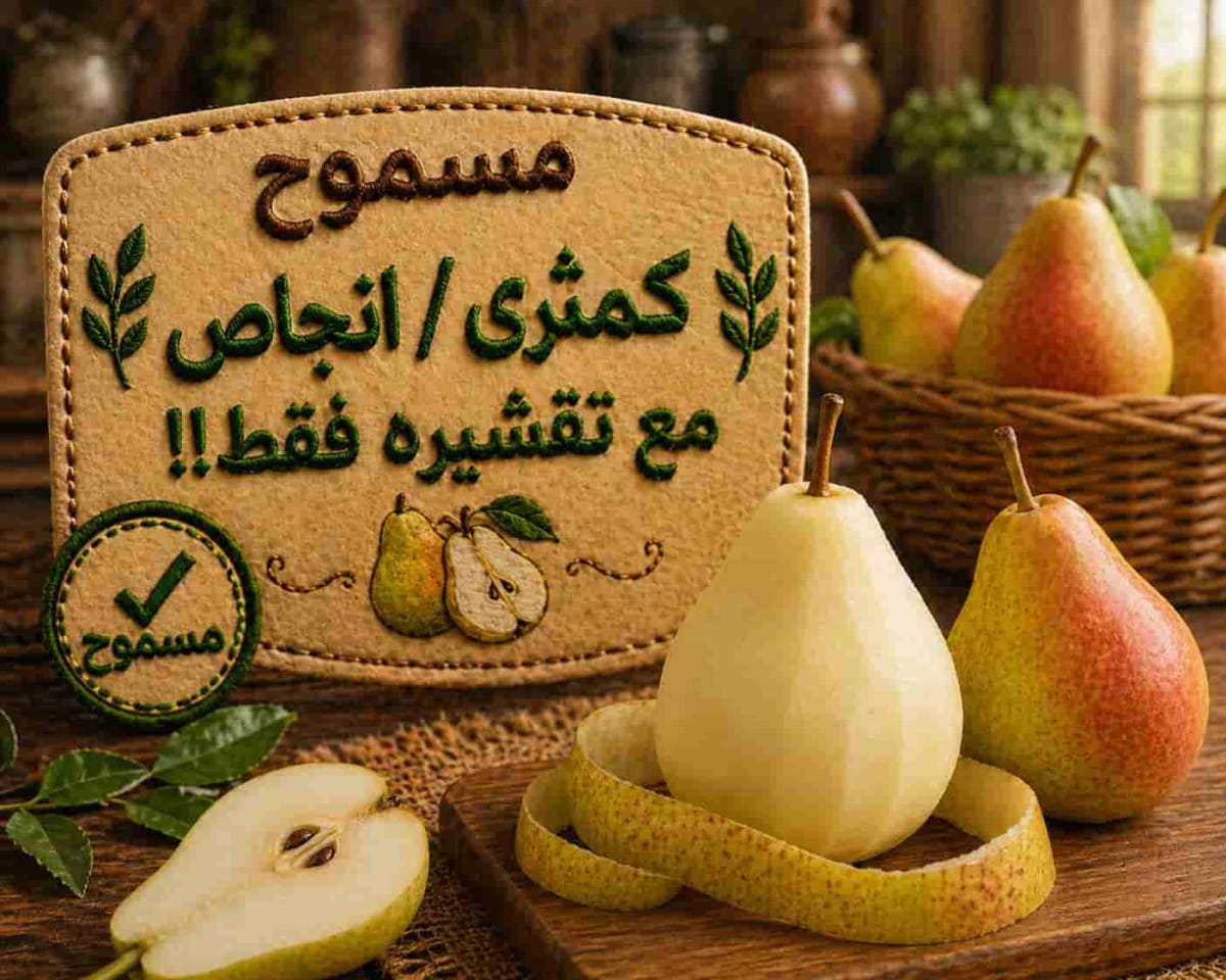كمثرى / انجاص مع تقشيره
