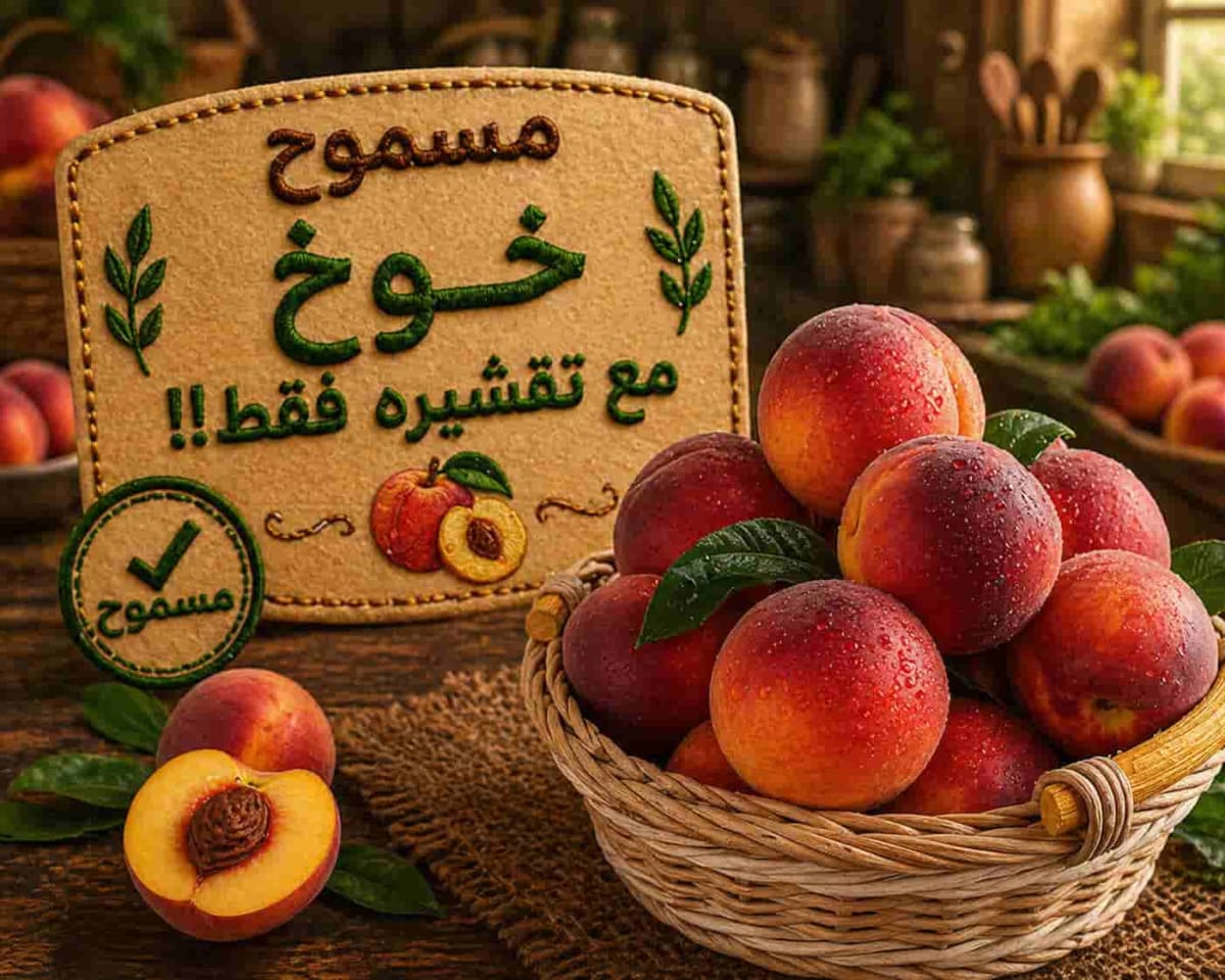 خوخ مع تقشيره