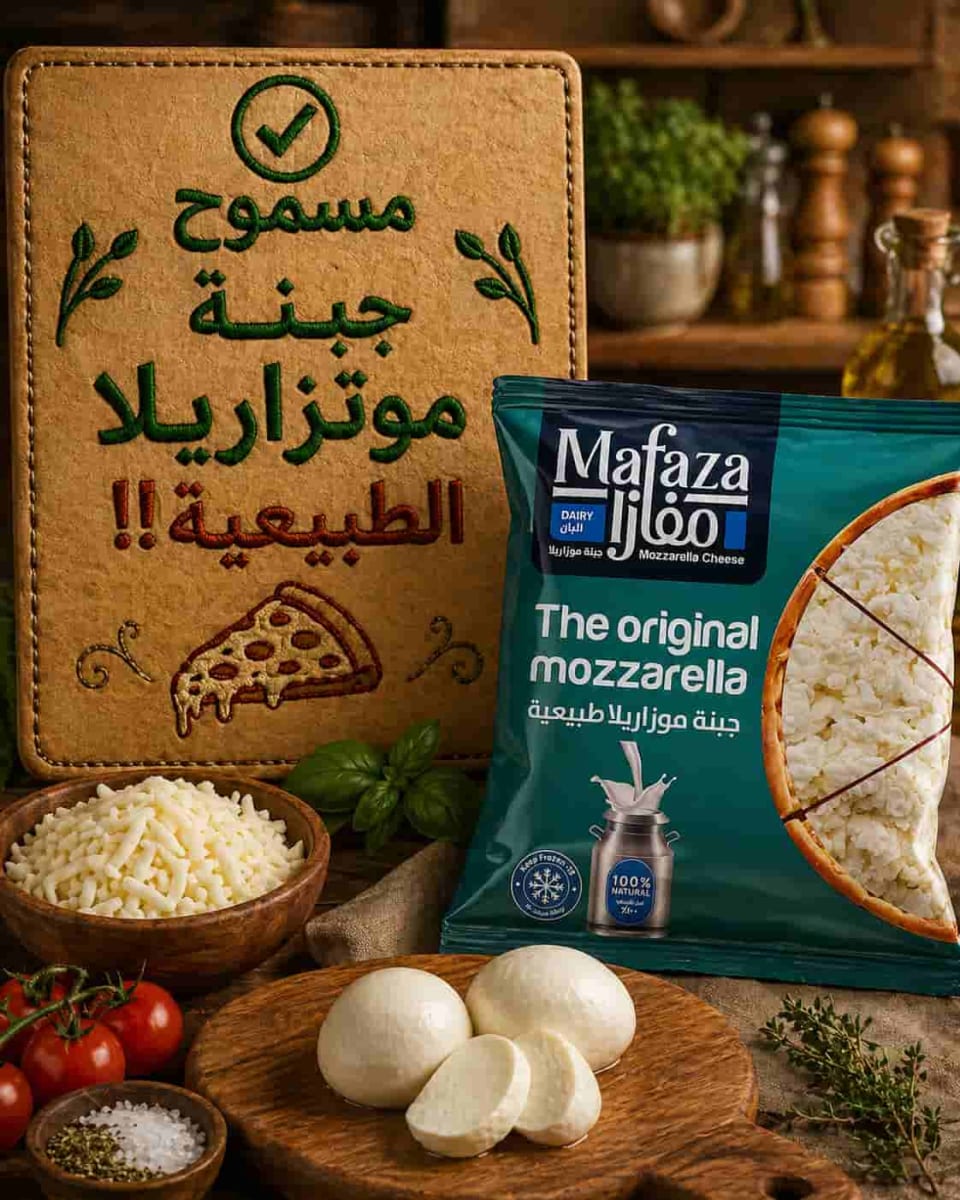 جبنة موتزاريلا الطبيعية
