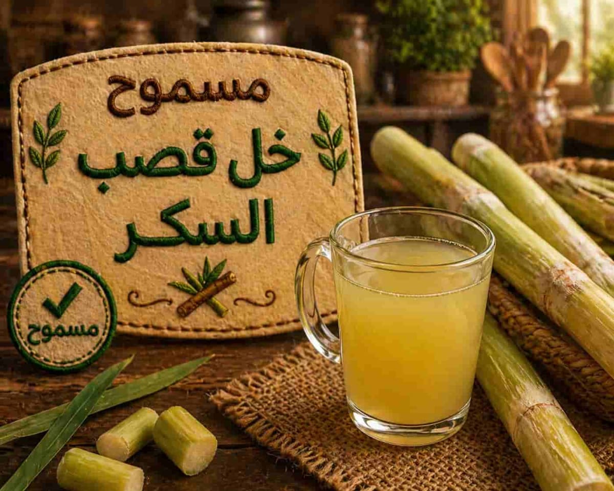 خل قصب السكر الطبيعي
