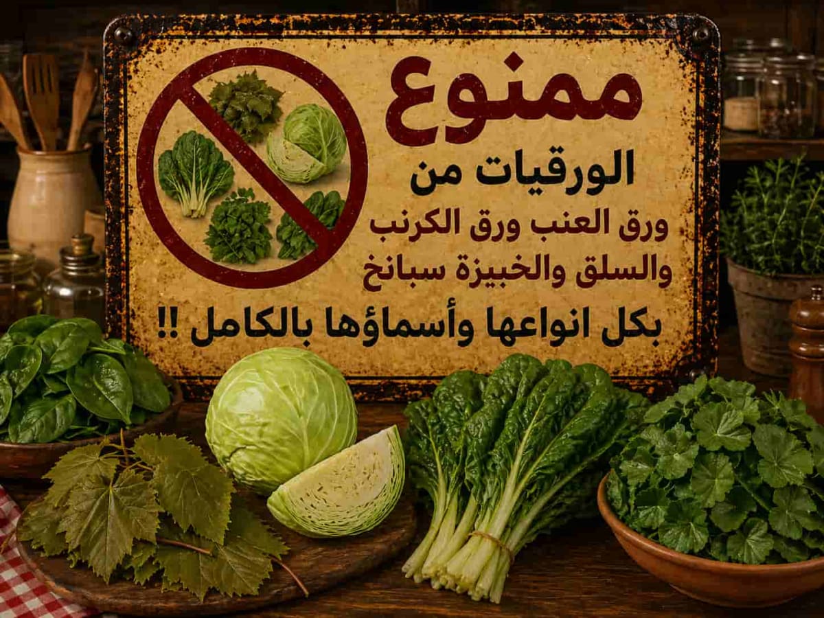 الورقيات من ورق العنب / ورق الكرنب/ السلق / الخبيزة / سبانخ