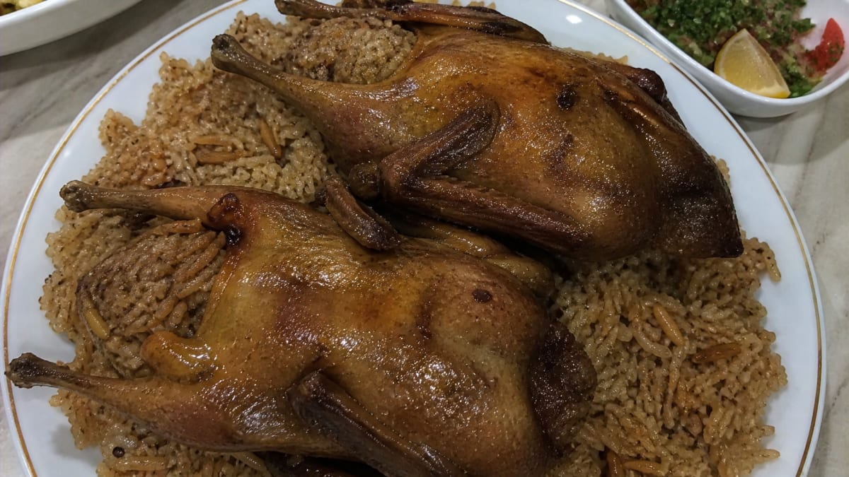 حمام محشي بالأرز