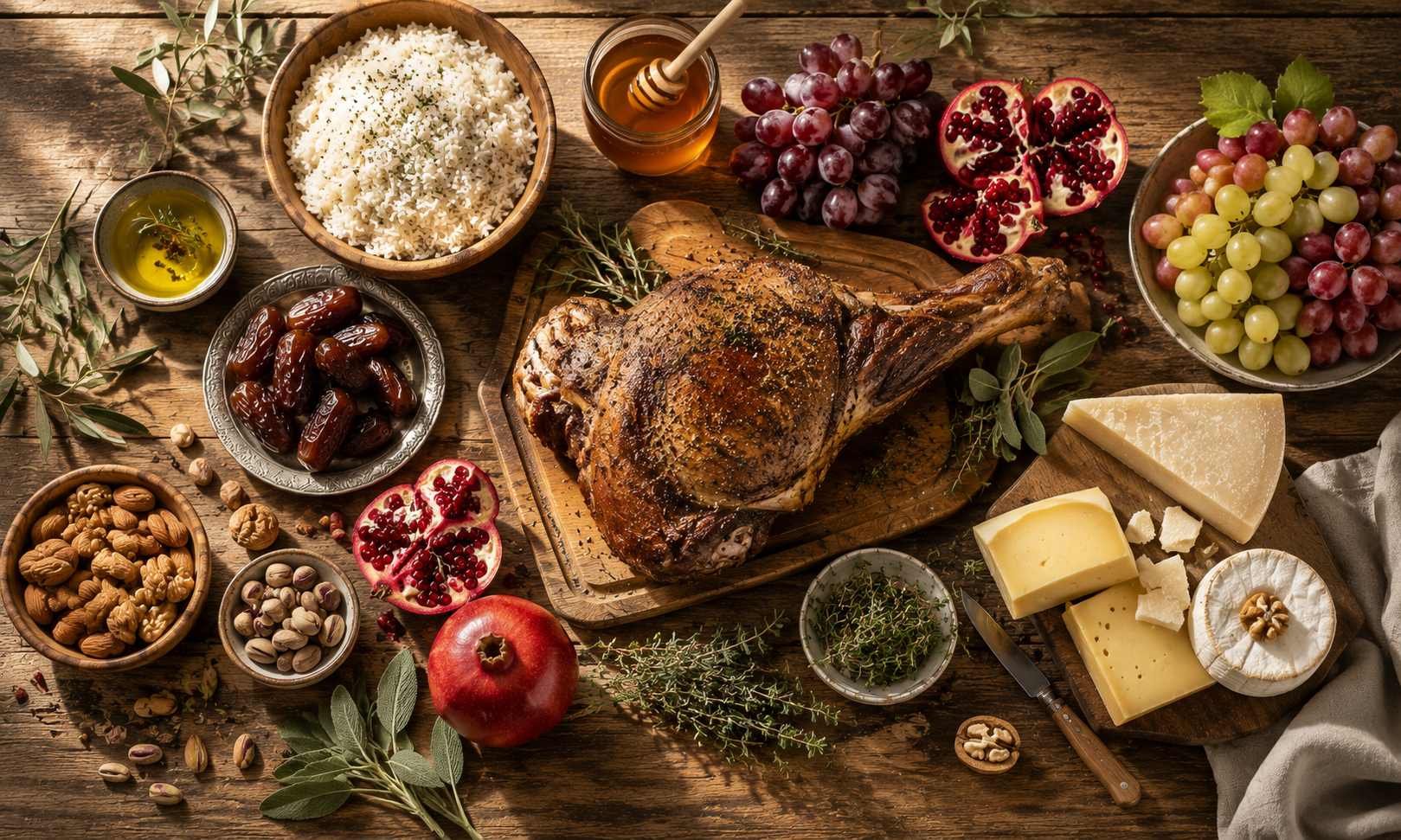 Variety of foods on Dr. Al-Awadi diet