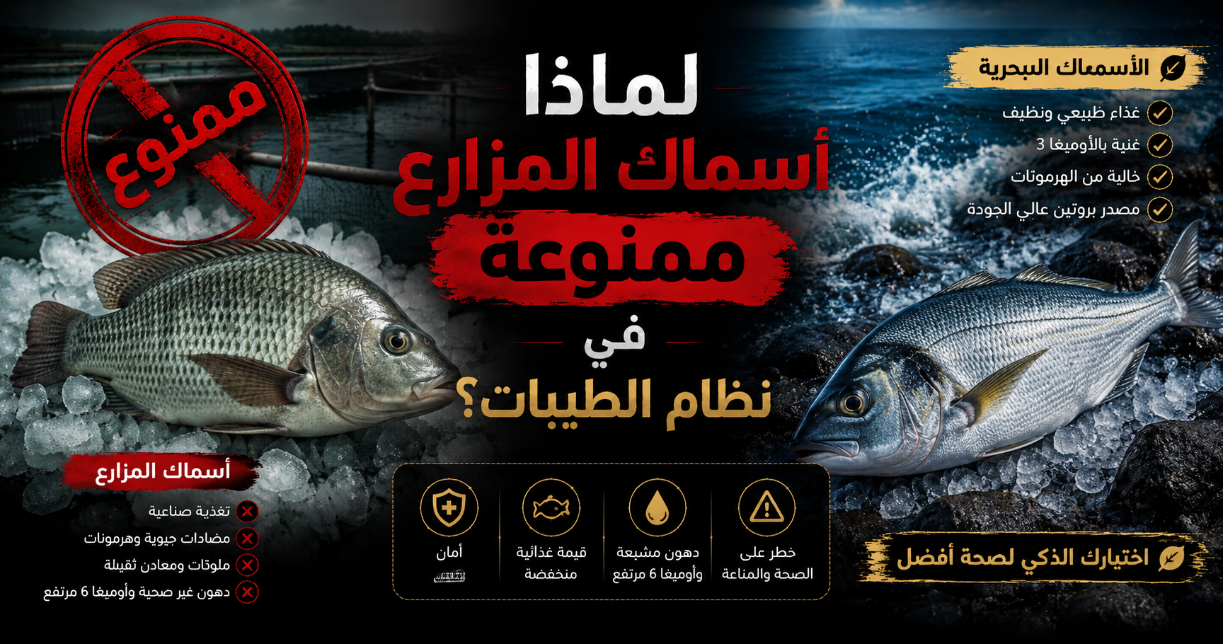 لماذا أسماك المزارع ممنوعة في نظام الطيبات للدكتور ضياء العوضي؟ البلطي والبوري