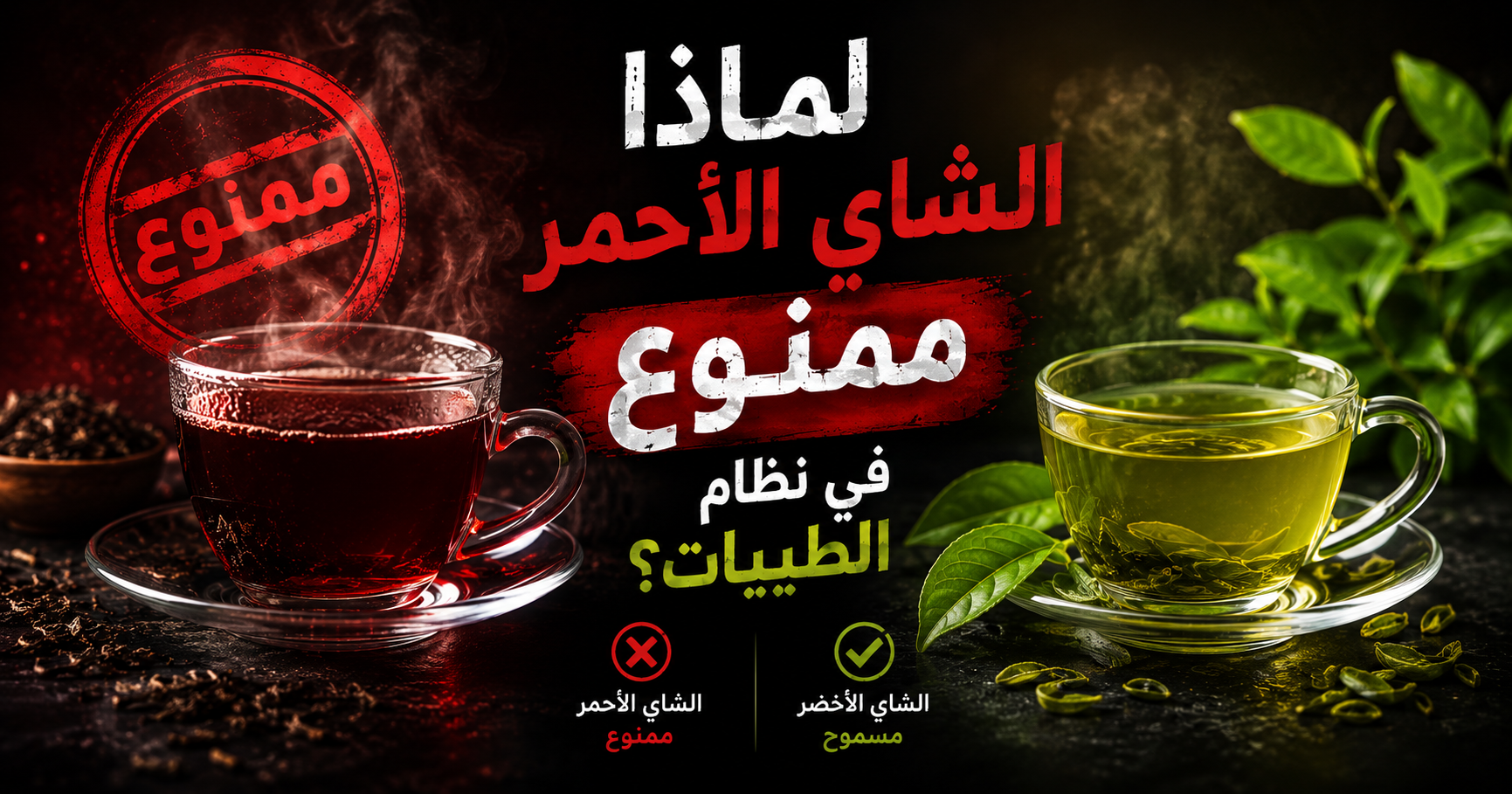 لماذا الشاي الأحمر ممنوع في نظام الطيبات للدكتور ضياء العوضي؟ والبديل المسموح