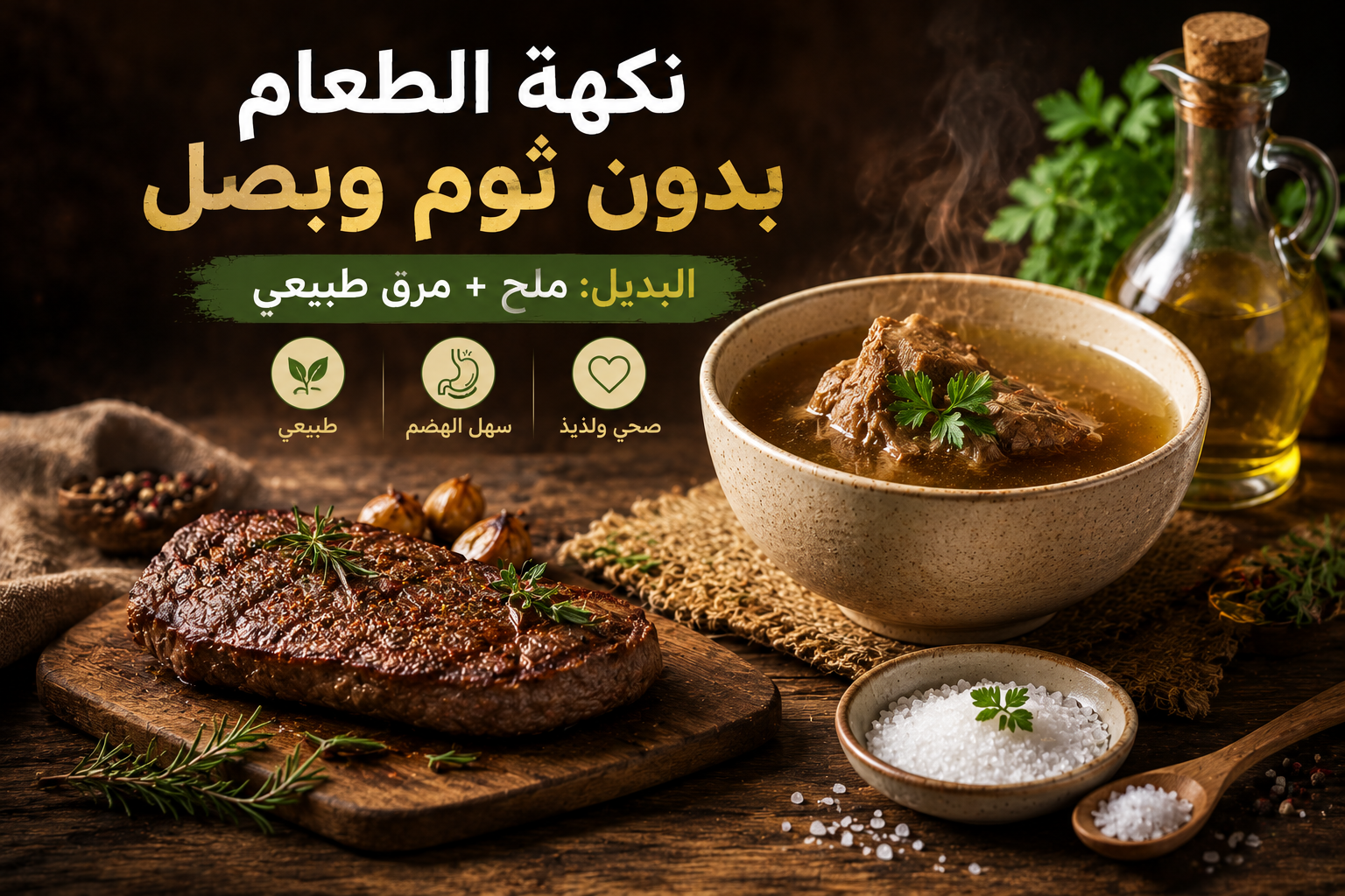 بدائل النكهة الطبيعية في نظام الطيبات