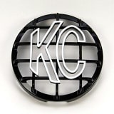 KC HiLiTES 6" Stone Guard (Black with White Logo) 7210 - UTV Source