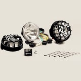 KC HiLites 4 Rally 400 Halogen Pair Pack System Black Spread 490