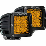 Rigid Industries Rear Facing High/Low LED Lights D-Series Pro (Amber) (Pair) 90151 - UTV Source