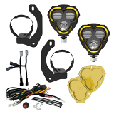 KC HiLiTES Flex Era 3 Dual Mode SAE Fog Light - 2-Light Master Kit Jeep Steel Bumpers 97149 - UTV Source