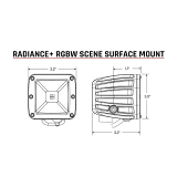 Rigid Industries Radiance Plus Surface Mount RGBW Scene (Pair)  UTVS0085652