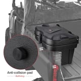 Kemimoto Polaris Ranger Adjustable Break Away Side Mirrors and Cargo Storage Device Tool Box  UTVS0097426