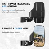 Kemimoto Polaris Ranger Adjustable Break Away Side Mirrors and Cargo Storage Device Tool Box  UTVS0097426