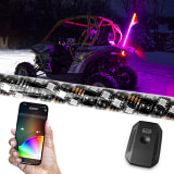 XK Glow XKchrome Side by Side UTV LED Whip Kits (w/ smartphone app) XK-WHIPB-MAIN - UTV Source