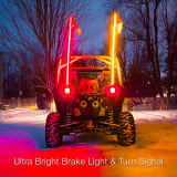 XK Glow XKchrome Side by Side UTV LED Whip Kits (w/ smartphone app)  UTVS0103866-MAIN